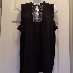 Express Sleeveless Lace top Blouse Size L